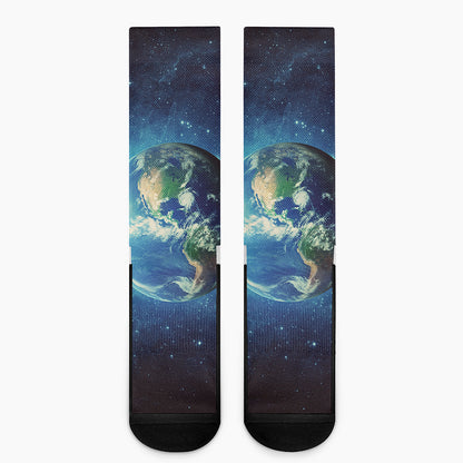 Earth And Space Print Crew Socks