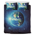 Earth And Space Print Duvet Cover Bedding Set