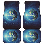 Earth And Space Print Front and Back Car Floor Mats