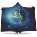 Earth And Space Print Hooded Blanket