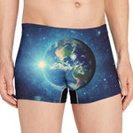 Earth And Space Print Men's Boxer Briefs