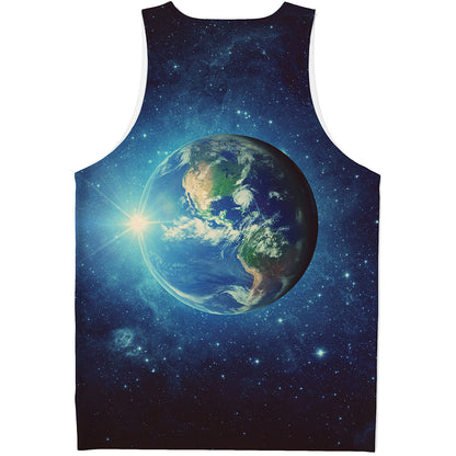 Earth And Space Print Men's Tank Top