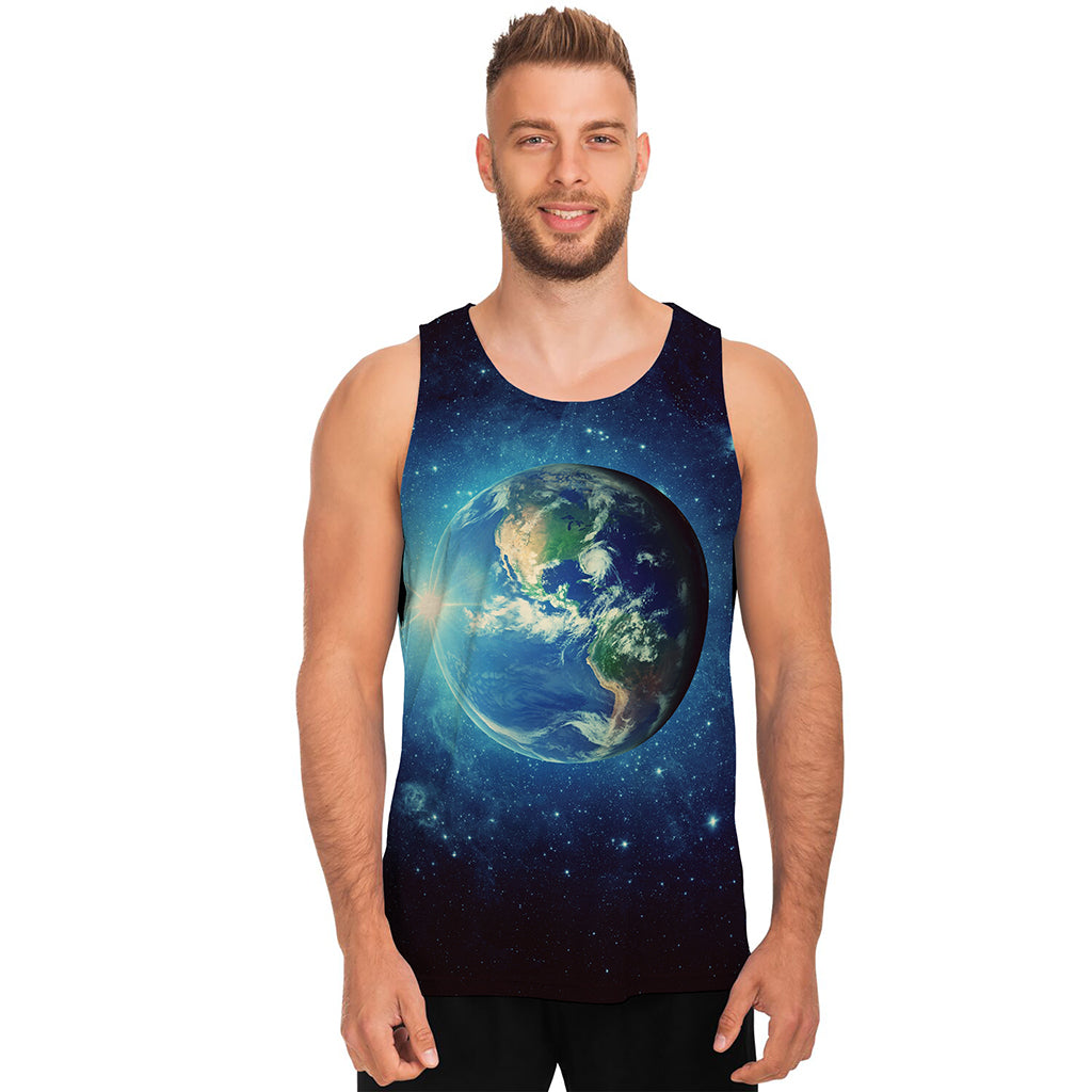 Earth And Space Print Men's Tank Top