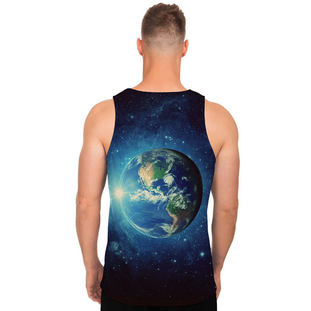 Earth And Space Print Men's Tank Top
