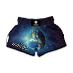 Earth And Space Print Muay Thai Boxing Shorts