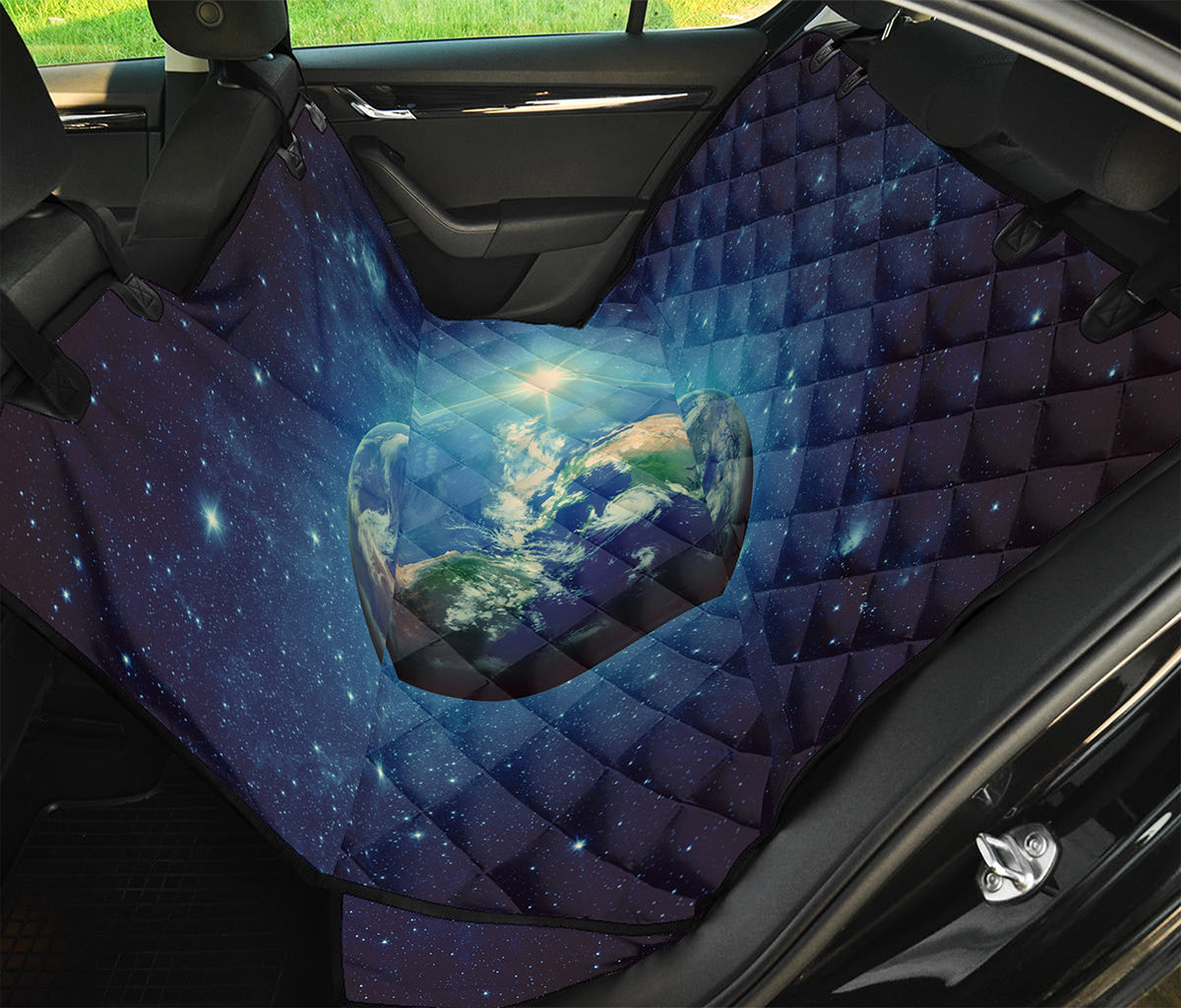 Earth And Space Print Pet Car Back Seat Cover