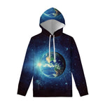 Earth And Space Print Pullover Hoodie