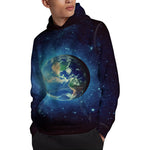 Earth And Space Print Pullover Hoodie