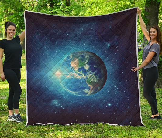 Earth And Space Print Quilt