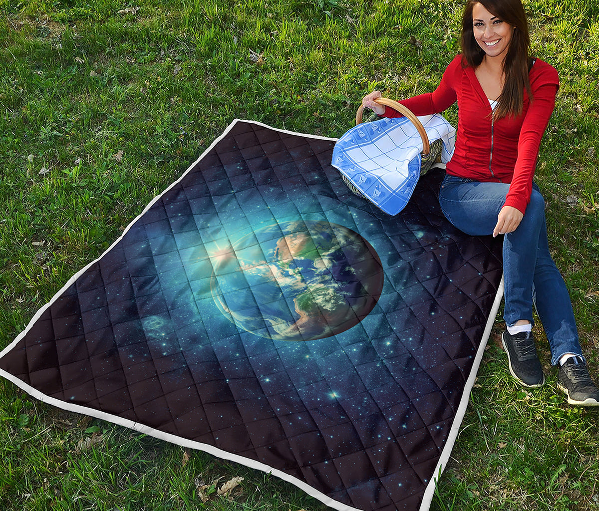 Earth And Space Print Quilt