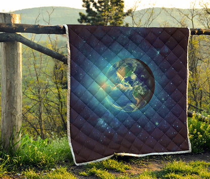 Earth And Space Print Quilt