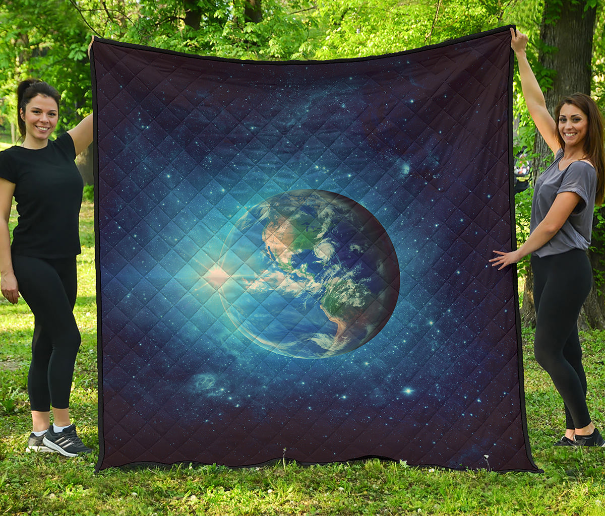Earth And Space Print Quilt