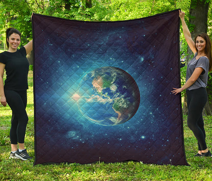 Earth And Space Print Quilt