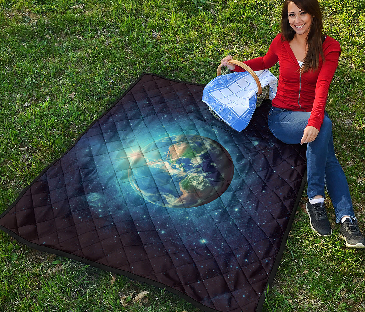 Earth And Space Print Quilt