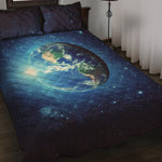 Earth And Space Print Quilt Bed Set