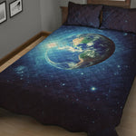 Earth And Space Print Quilt Bed Set
