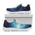 Earth And Space Print White Running Shoes
