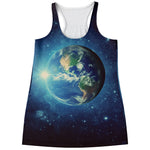 Earth And Space Print Women's Racerback Tank Top