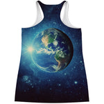 Earth And Space Print Women's Racerback Tank Top