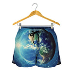Earth And Space Print Women's Shorts