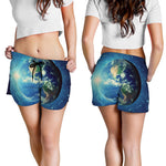 Earth And Space Print Women's Shorts