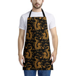 Eastern Dragon Pattern Print Apron