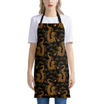 Eastern Dragon Pattern Print Apron