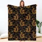 Eastern Dragon Pattern Print Blanket