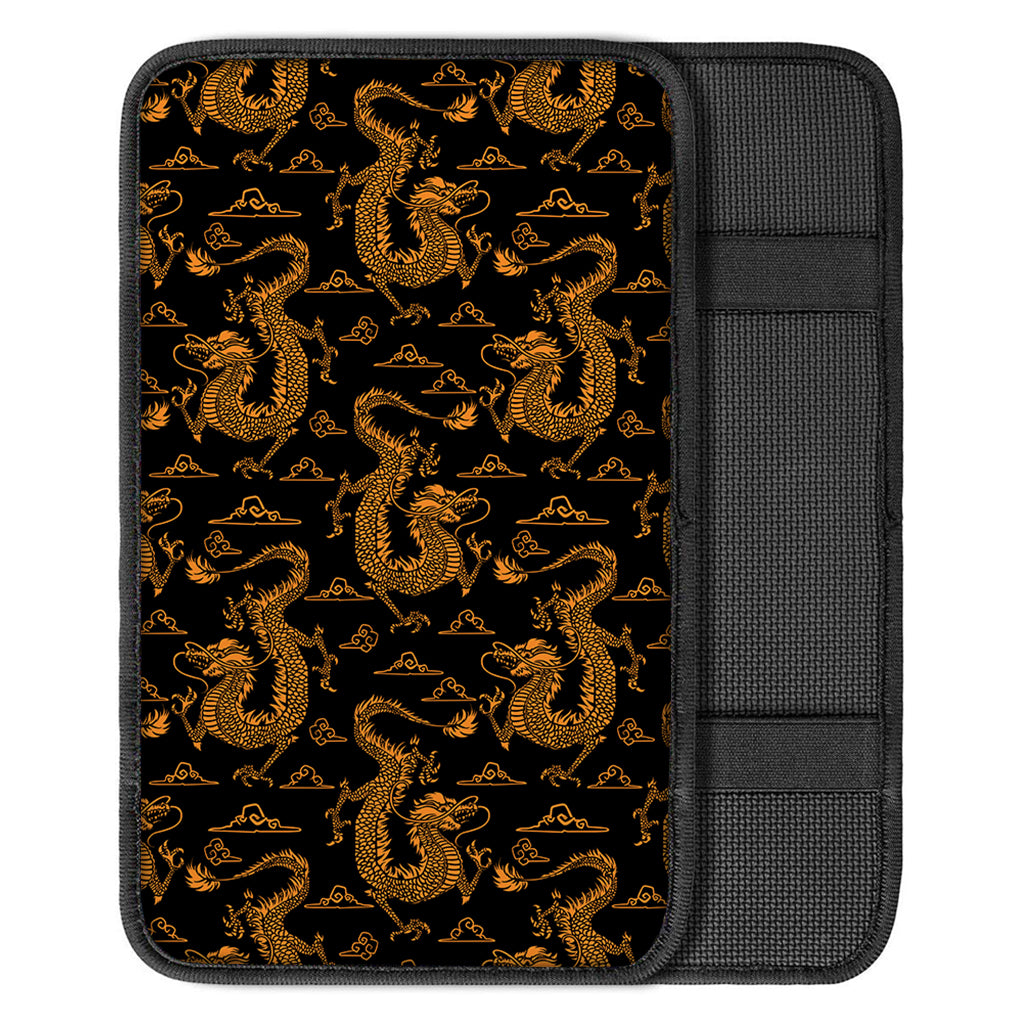 Eastern Dragon Pattern Print Car Center Console Cover