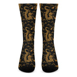 Eastern Dragon Pattern Print Crew Socks