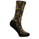 Eastern Dragon Pattern Print Crew Socks