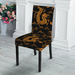 Eastern Dragon Pattern Print Dining Chair Slipcover