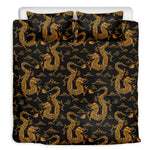 Eastern Dragon Pattern Print Duvet Cover Bedding Set