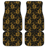 Eastern Dragon Pattern Print Front and Back Car Floor Mats