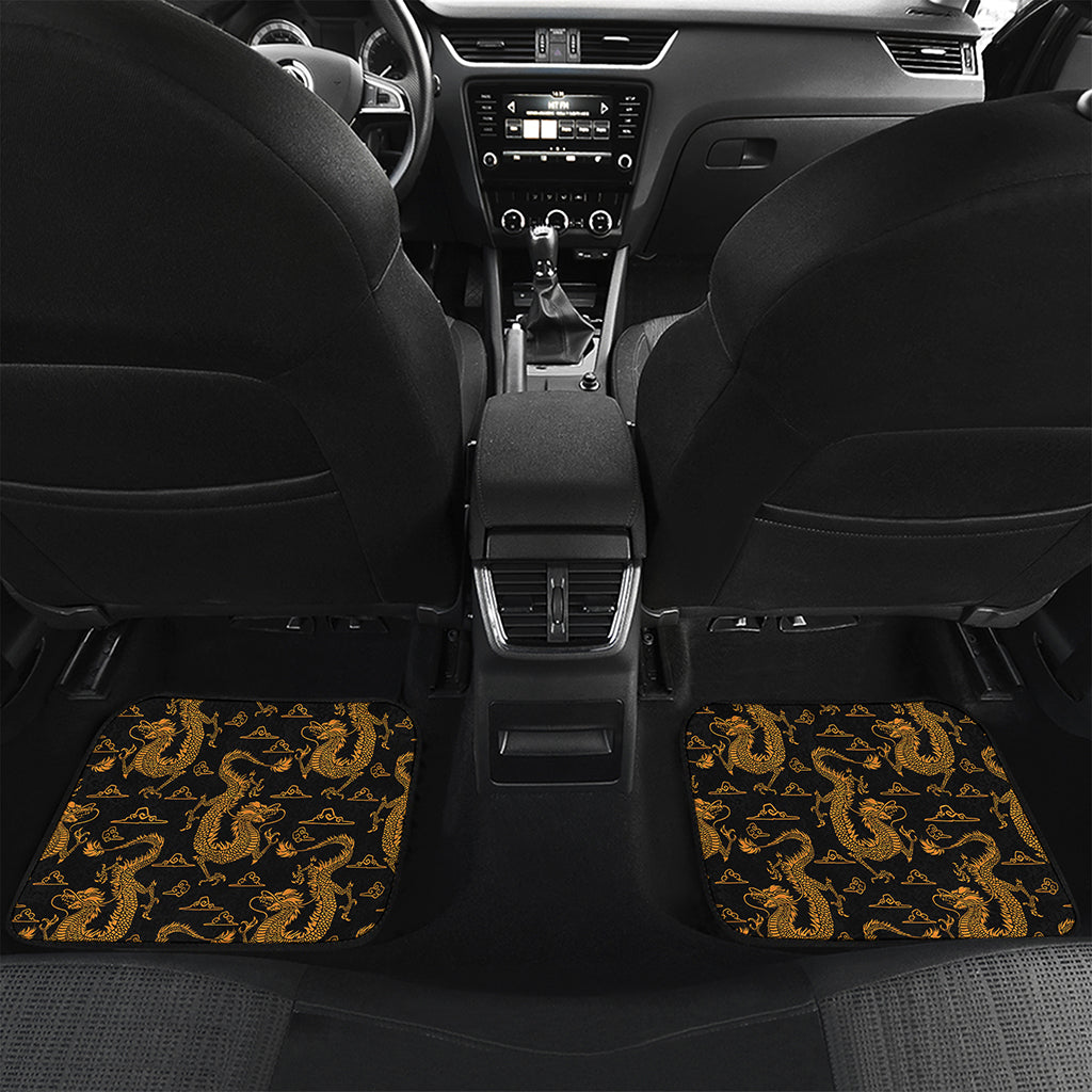 Eastern Dragon Pattern Print Front and Back Car Floor Mats