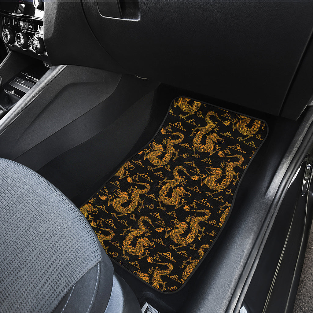 Eastern Dragon Pattern Print Front and Back Car Floor Mats