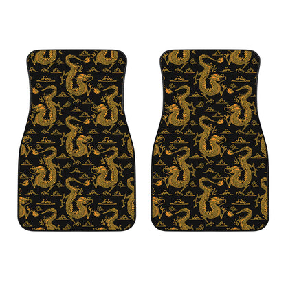Eastern Dragon Pattern Print Front Car Floor Mats