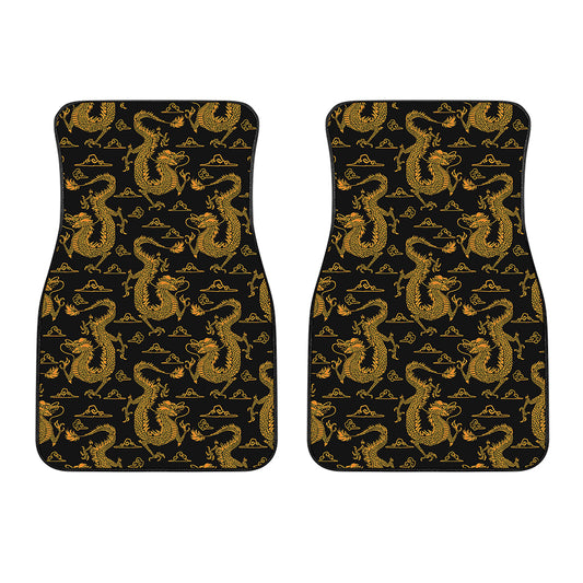 Eastern Dragon Pattern Print Front Car Floor Mats