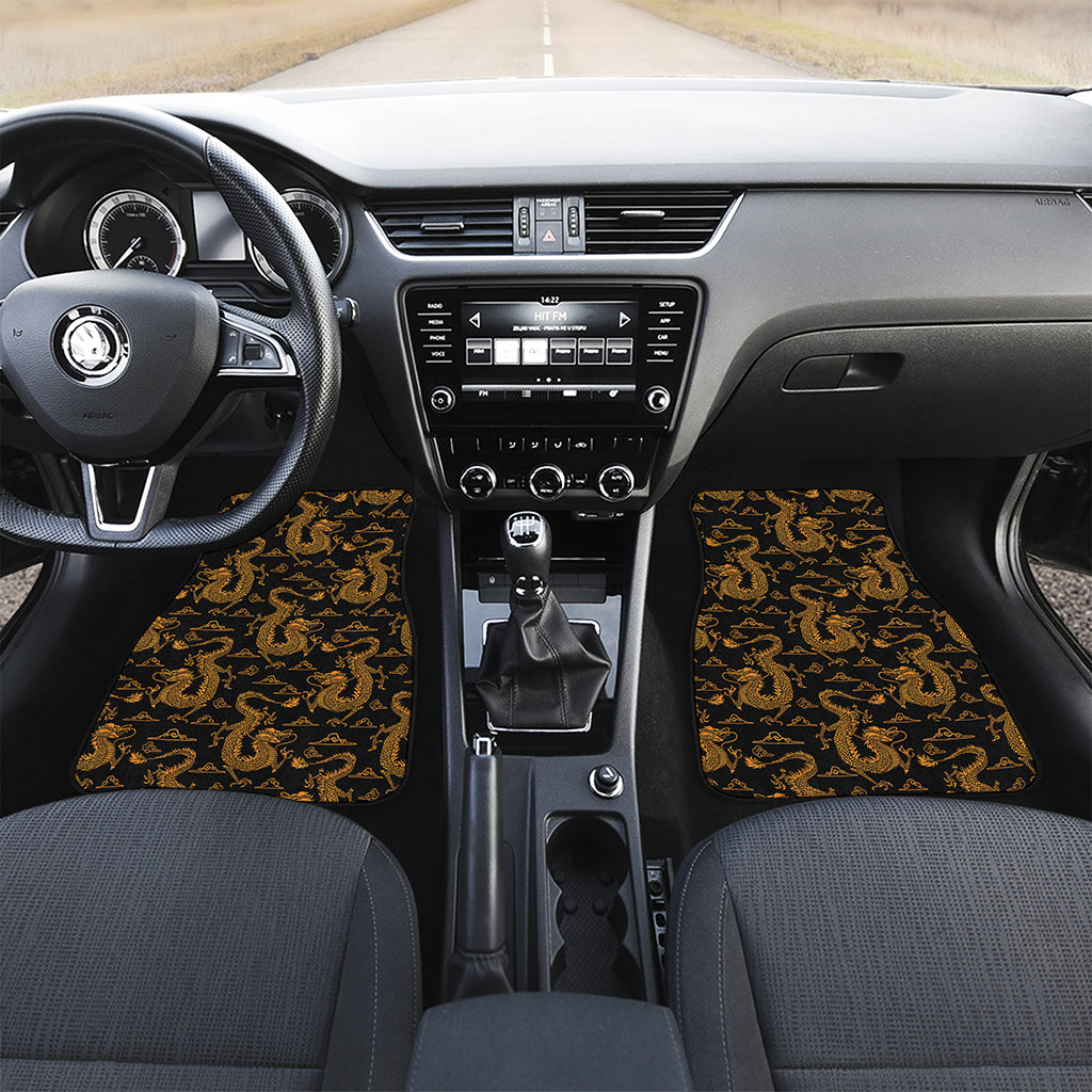 Eastern Dragon Pattern Print Front Car Floor Mats