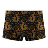 Eastern Dragon Pattern Print Men's Boxer Briefs