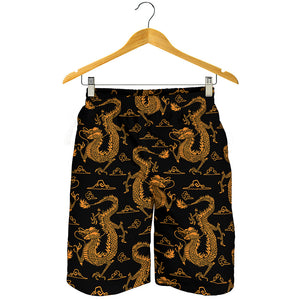 Eastern Dragon Pattern Print Men's Shorts