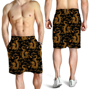 Eastern Dragon Pattern Print Men's Shorts