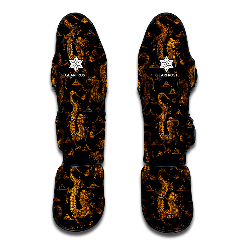 Eastern Dragon Pattern Print Muay Thai Shin Guard