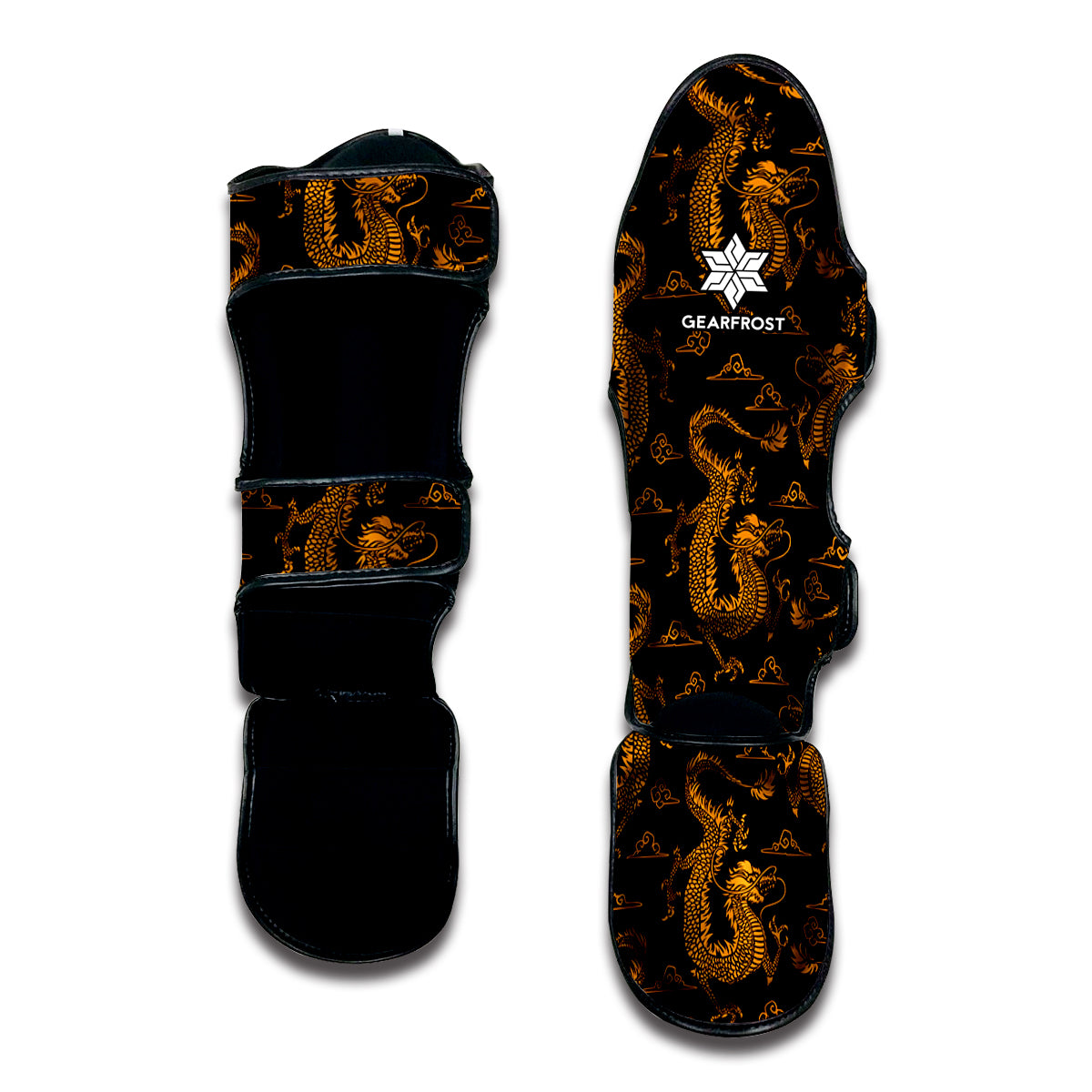 Eastern Dragon Pattern Print Muay Thai Shin Guard