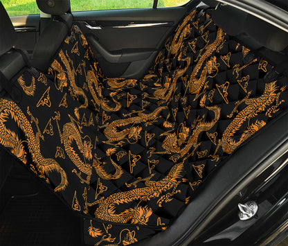 Eastern Dragon Pattern Print Pet Car Back Seat Cover