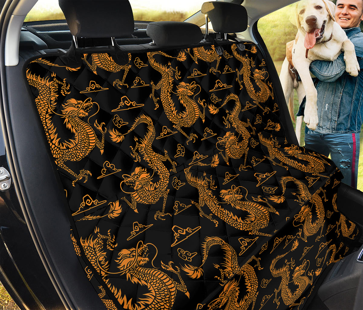 Eastern Dragon Pattern Print Pet Car Back Seat Cover