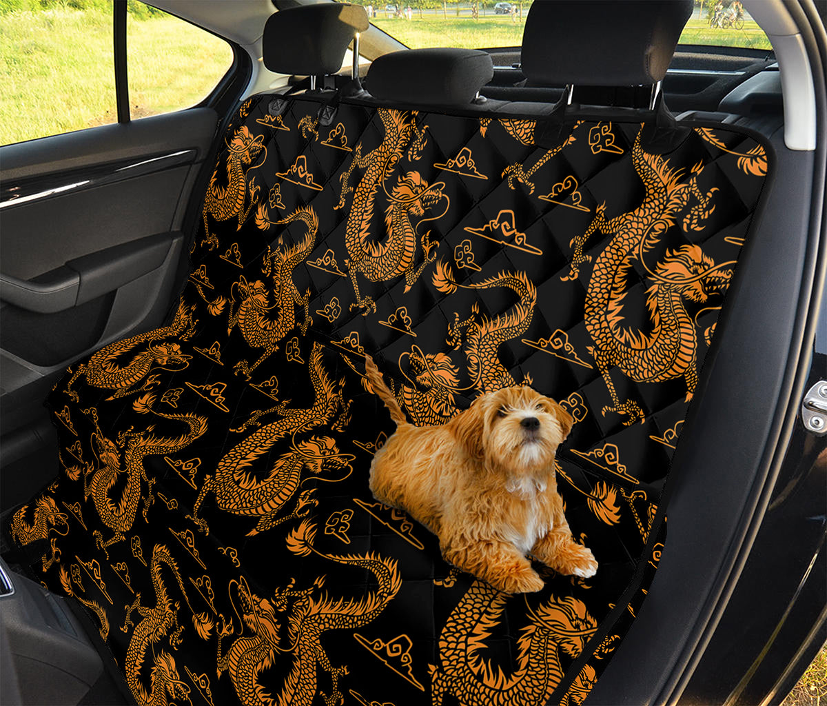 Eastern Dragon Pattern Print Pet Car Back Seat Cover