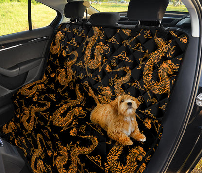 Eastern Dragon Pattern Print Pet Car Back Seat Cover