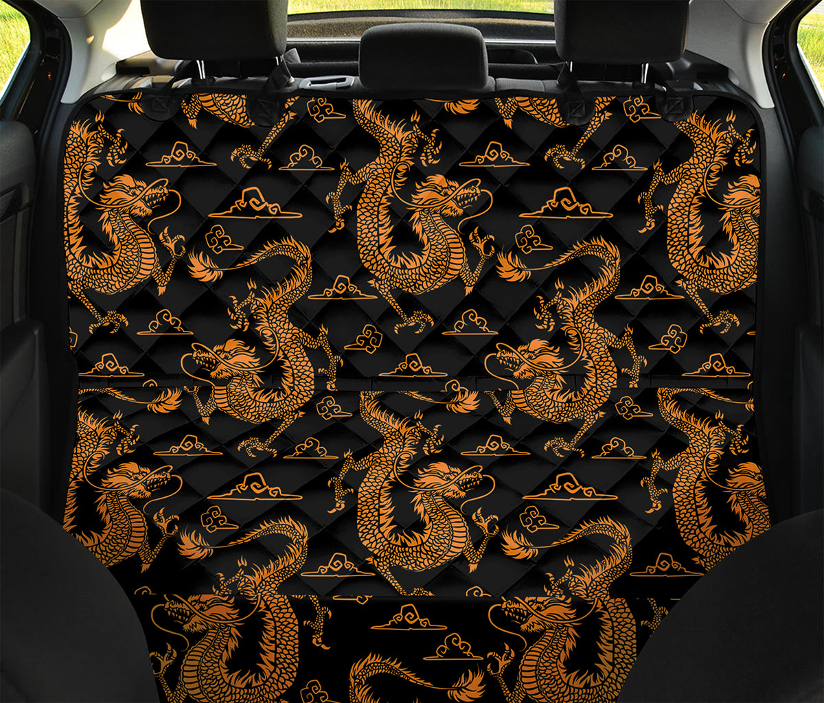 Eastern Dragon Pattern Print Pet Car Back Seat Cover