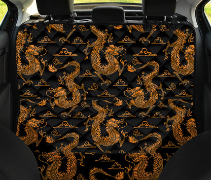 Eastern Dragon Pattern Print Pet Car Back Seat Cover